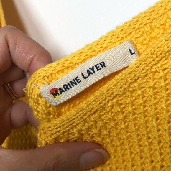 MARINE Layer  Finley Sweater Tank in Buttercup Size Large - Picture 4 of 7